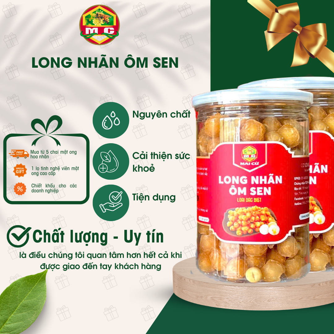 LONG NHÃN ÔM SEN HƯNG YÊN – 400G