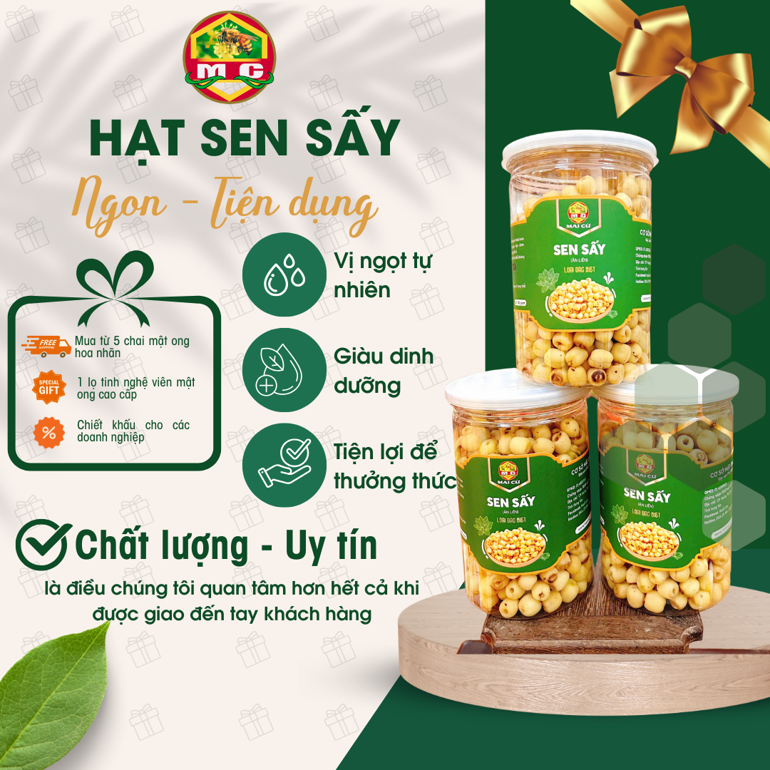 HẠT SEN SẤY – 300g  (Loại ăn liền)