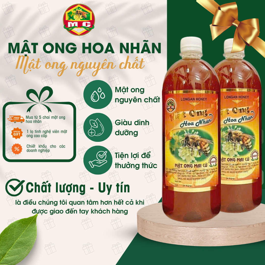 MẬT ONG HOA NHÃN HƯNG YÊN – 1000ml