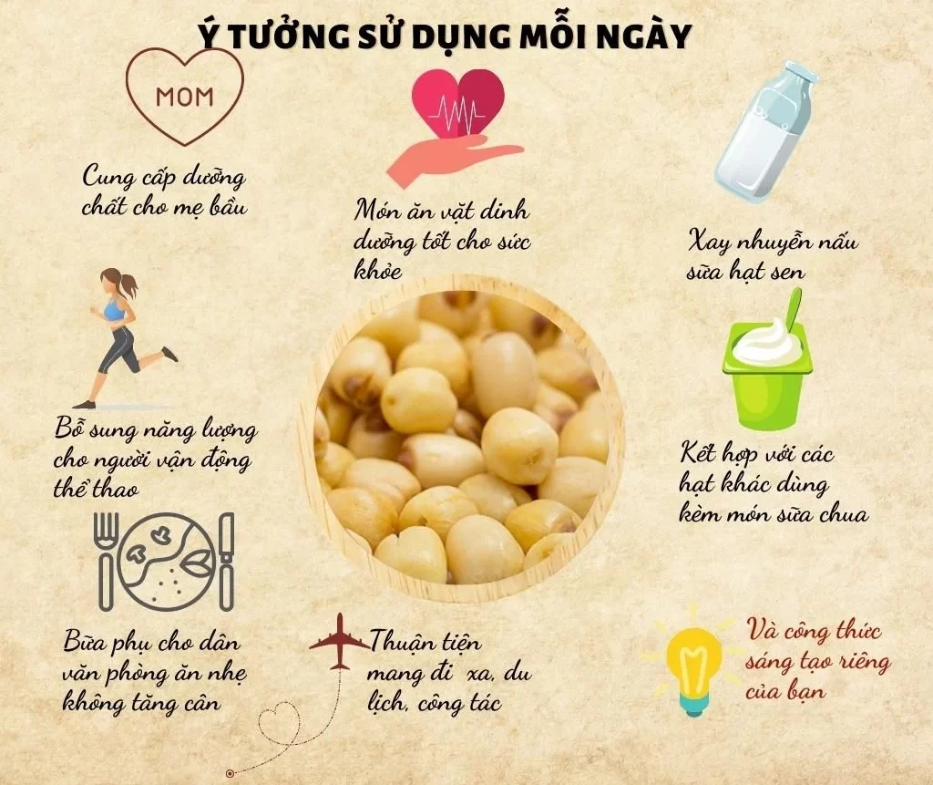 Công dụng hạt sen khô