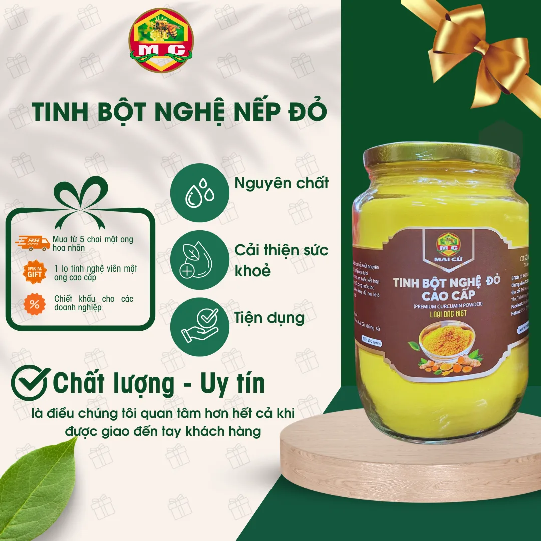 TINH BỘT NGHỆ NẾP ĐỎ – 500 gram - Ảnh 1 TINH BỘT NGHỆ NẾP ĐỎ – 500 gram