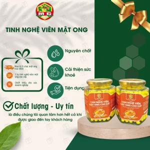 TINH NGHỆ VIÊN MẬT ONG CAO CẤP – 300 gram